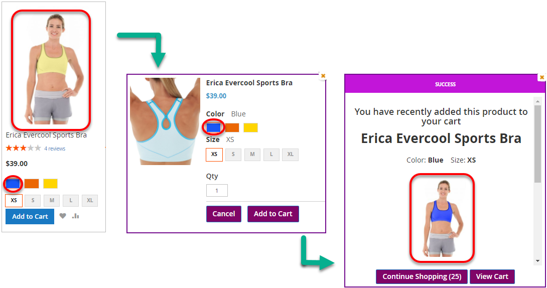magento 2 ajax cart popups