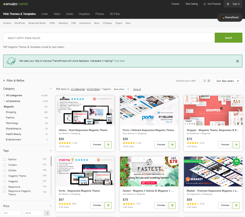 download magento themes