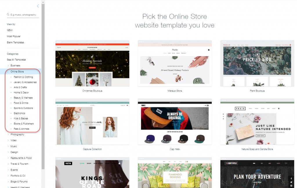 wix design templates