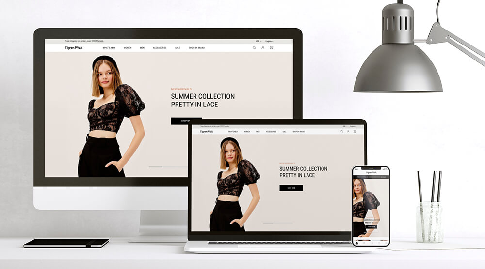 progressive web application for magento commerce