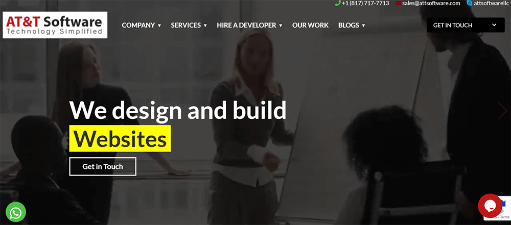 AT&T Software, award winning web design agencies, small business web design