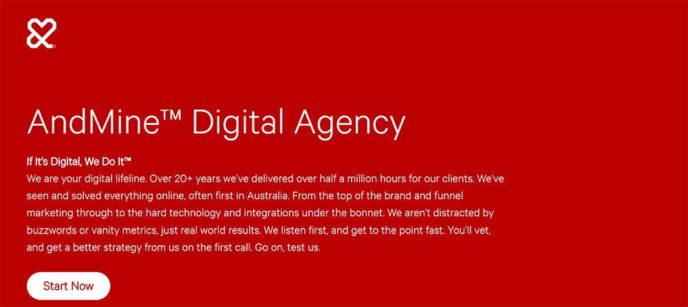 AndMine wordpress website design