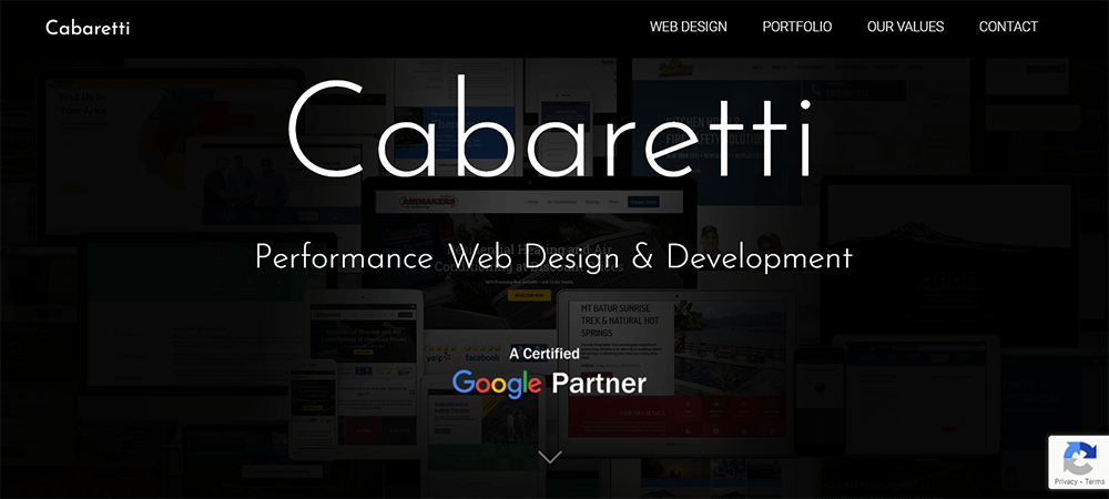 Cabaretti, web design