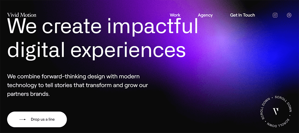 Vivid Motion, web design