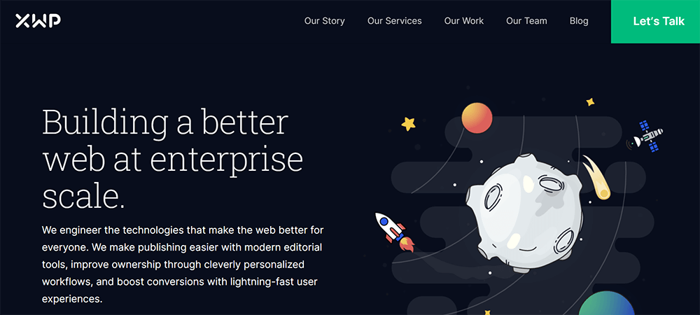 XWP wordpress web design company, wordpress website design
