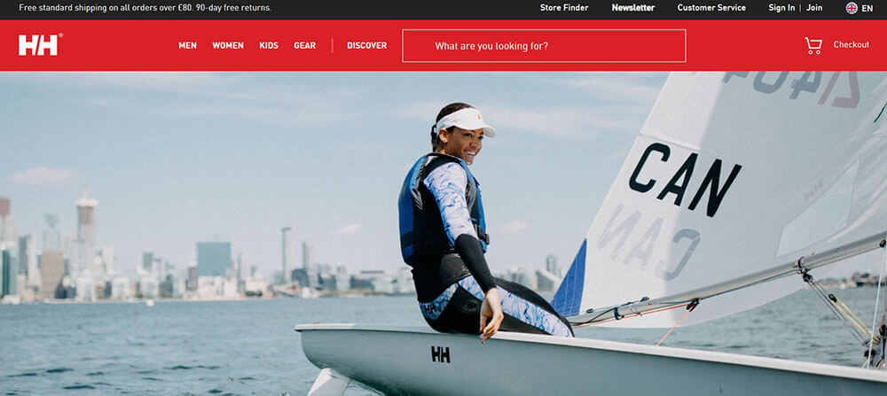 helly hansen top magento websites