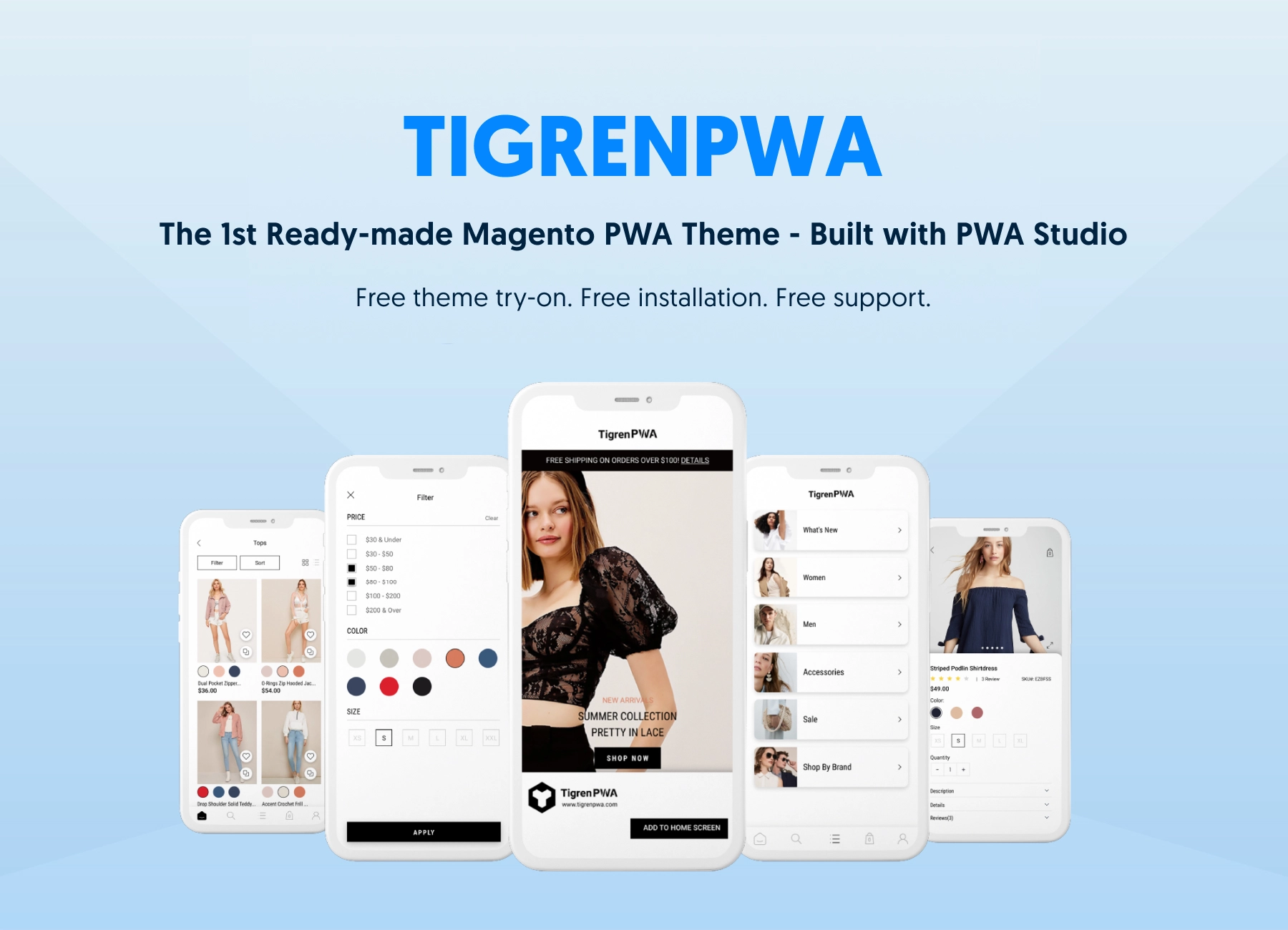 magento progressive web app try on