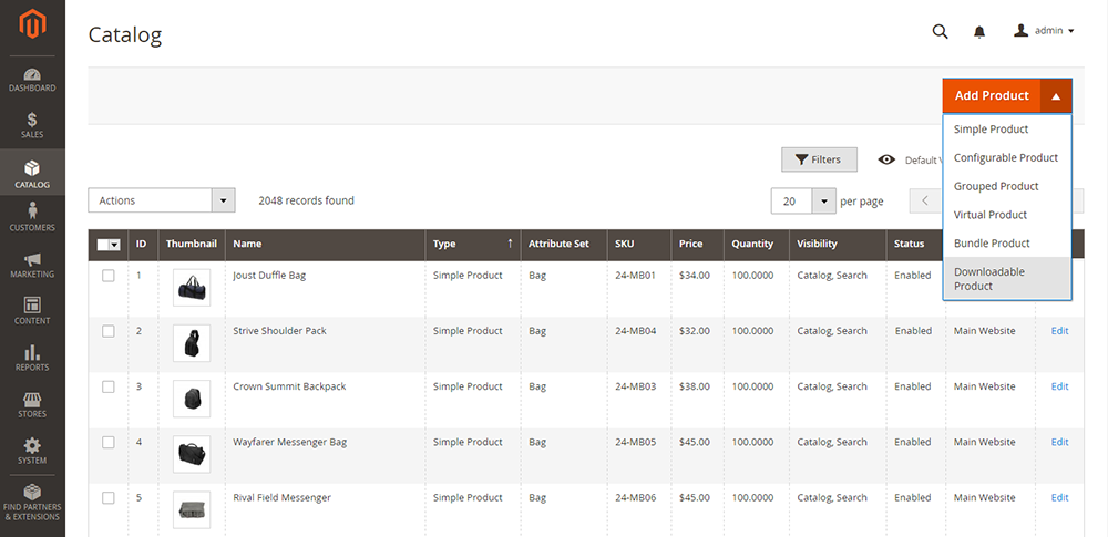 magento sell services - step 1