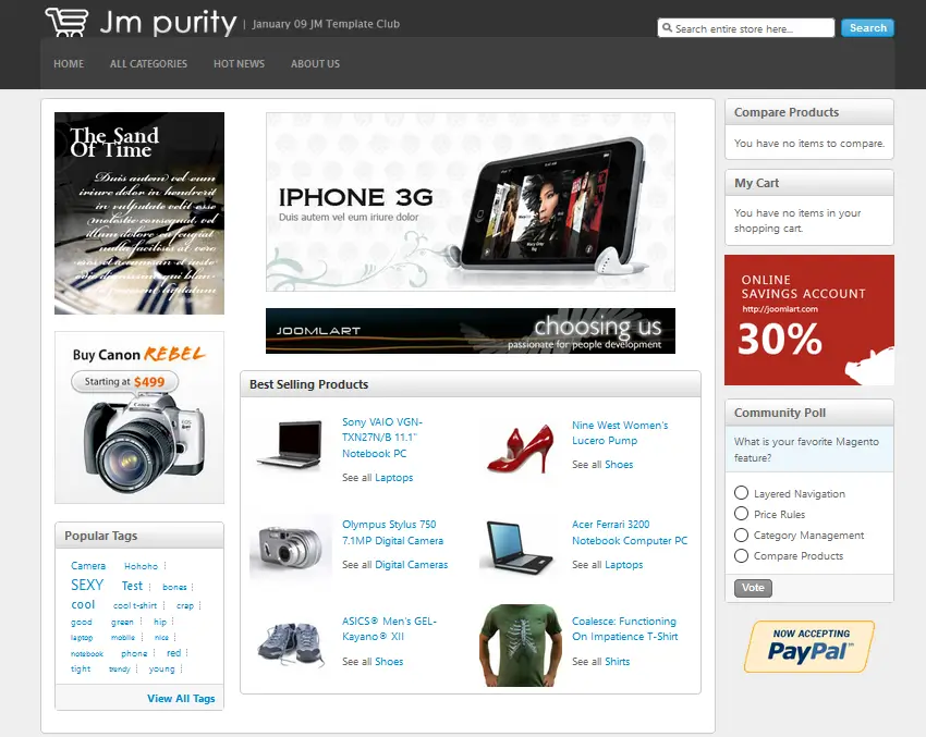 ecommerce website templates