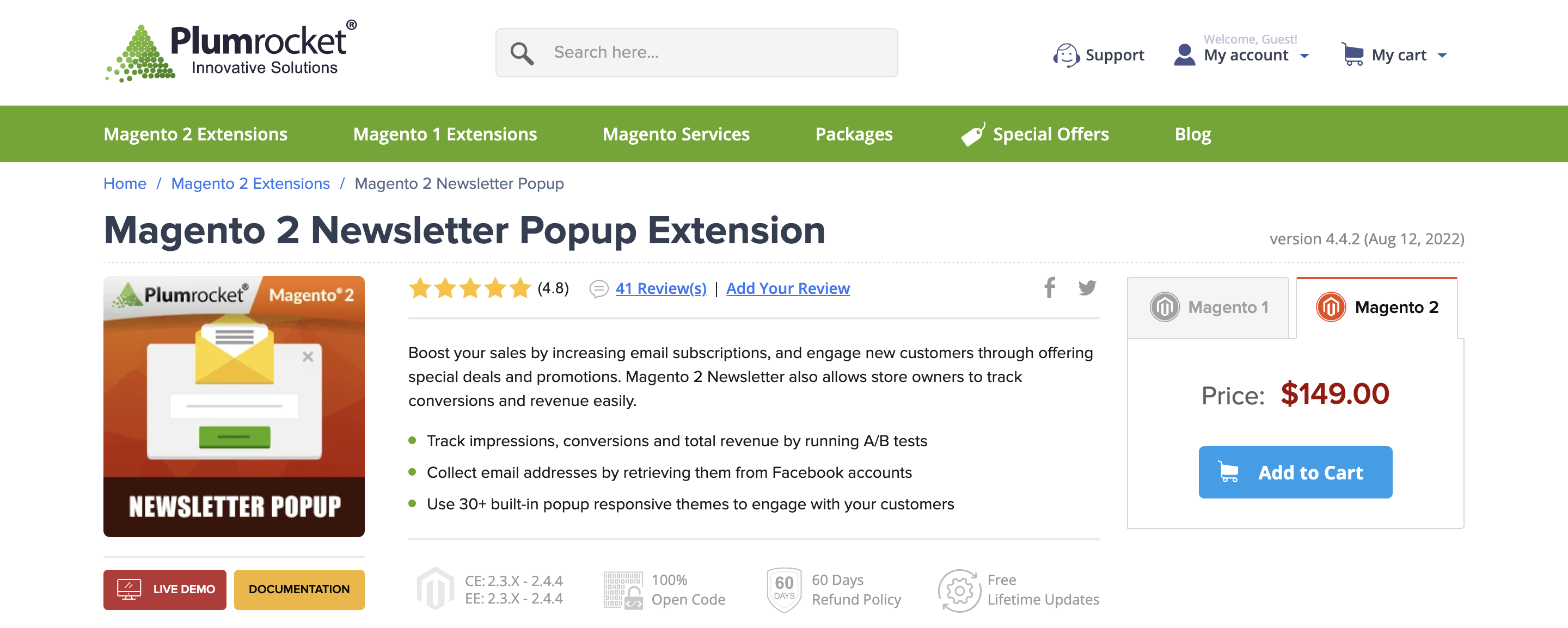 magento 2 newsletter popup extension