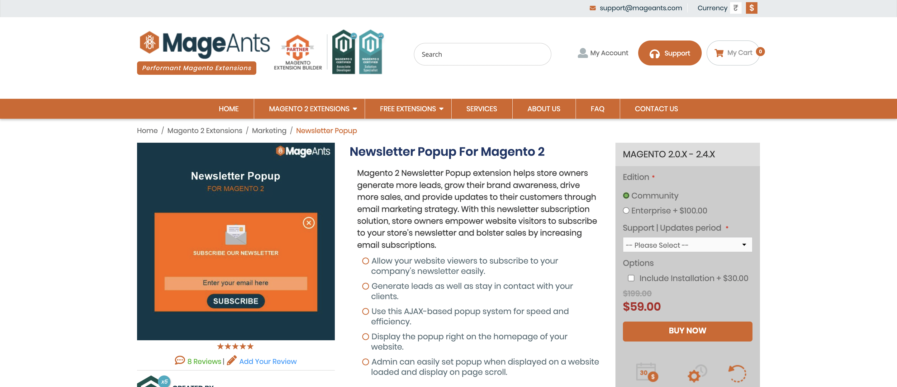 magento 2 popup extension