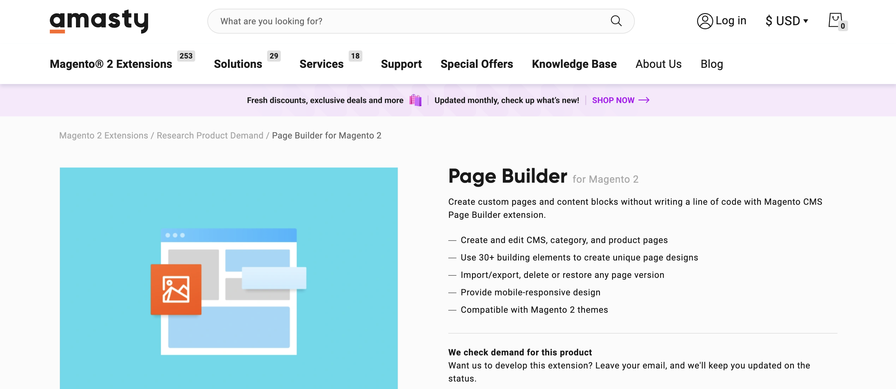 free magento 2 page builder extension