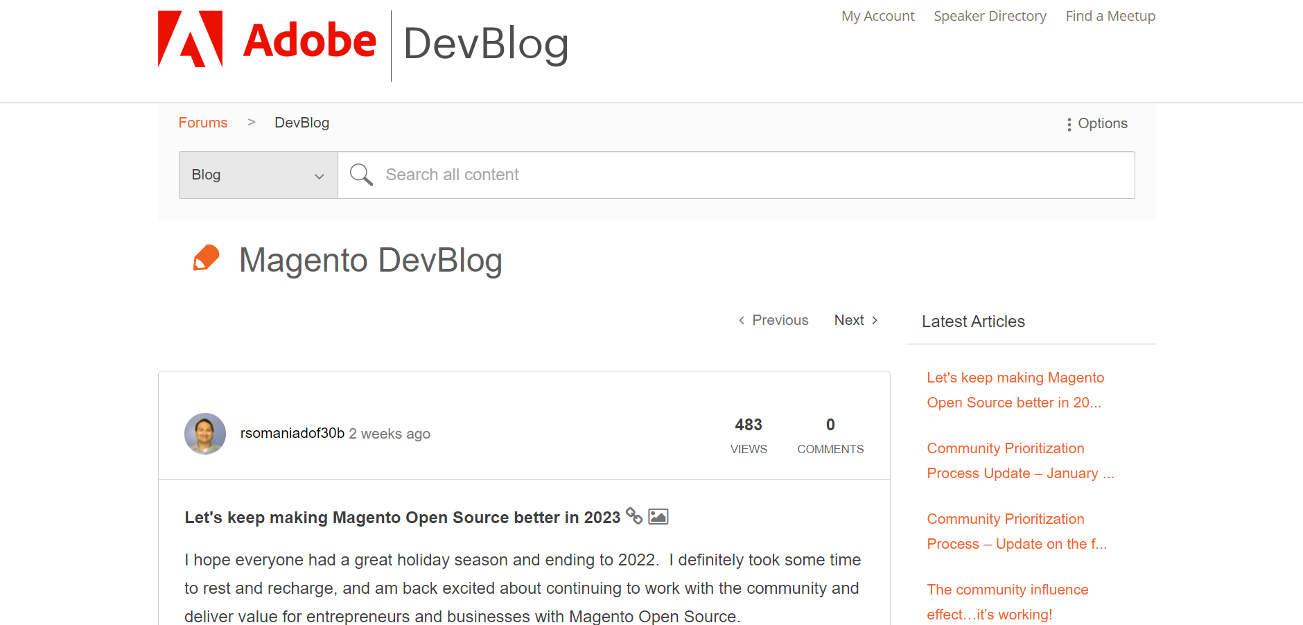 Magento DevBlog