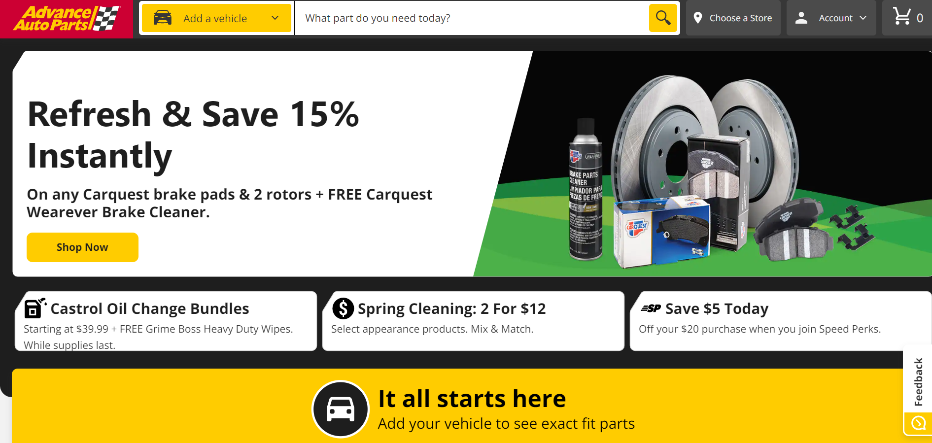 Advanced Auto Parts garage shop