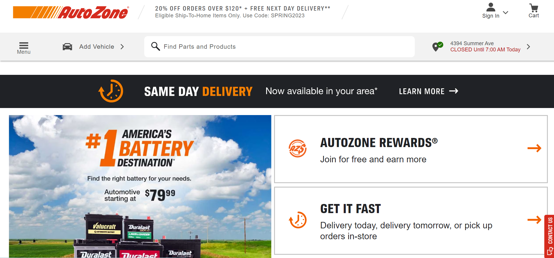 AutoZone buy auto