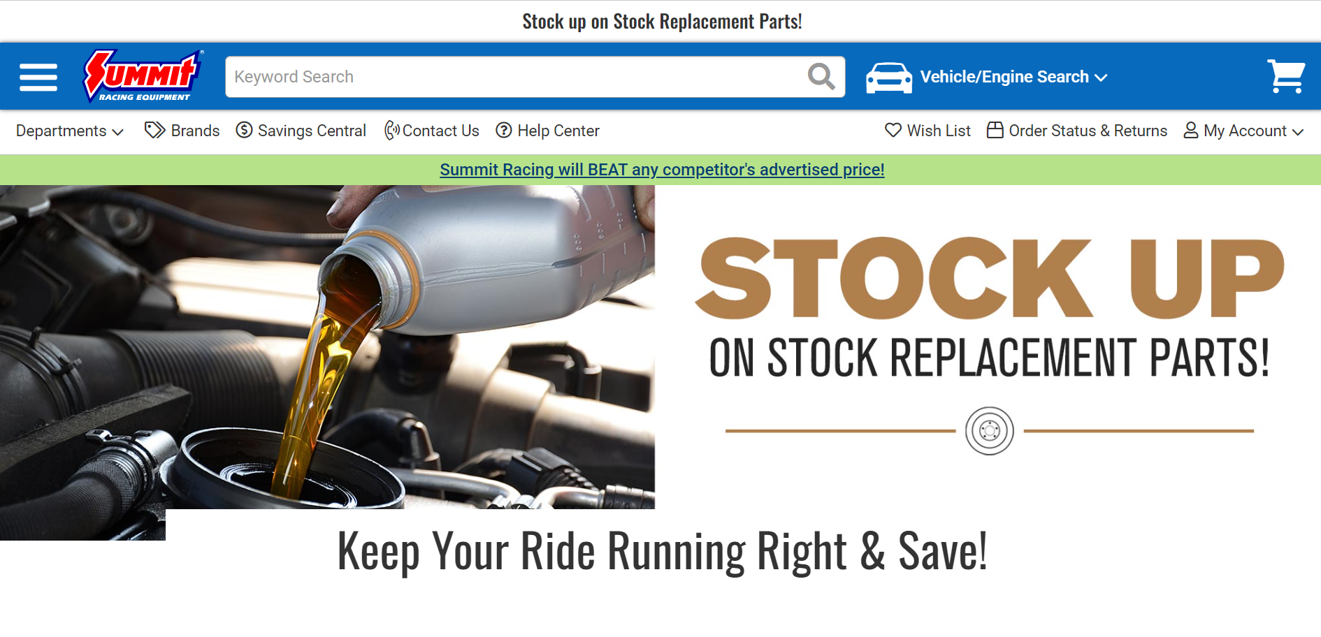 High performance on sale auto parts