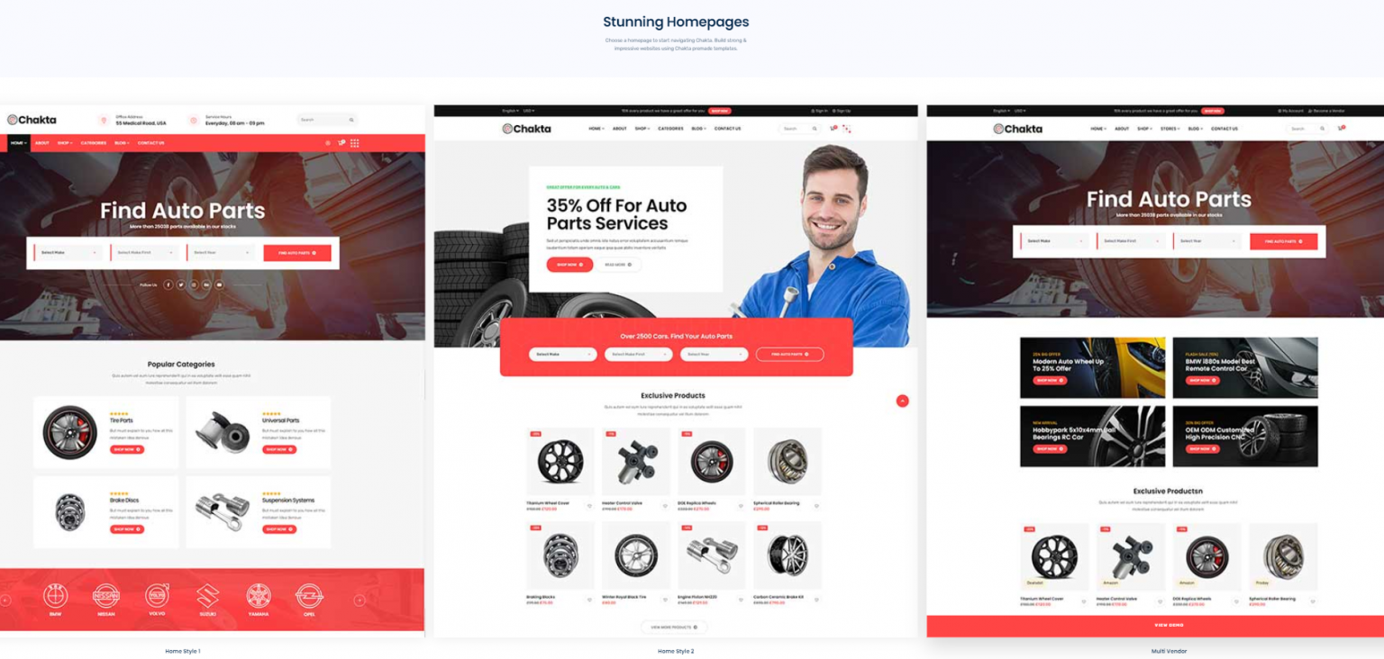 10+ Outstanding Auto Parts Website Templates For Every Platform
