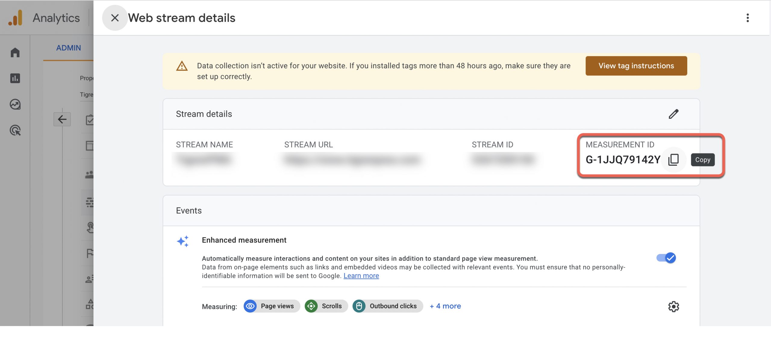 measurement id google analytics