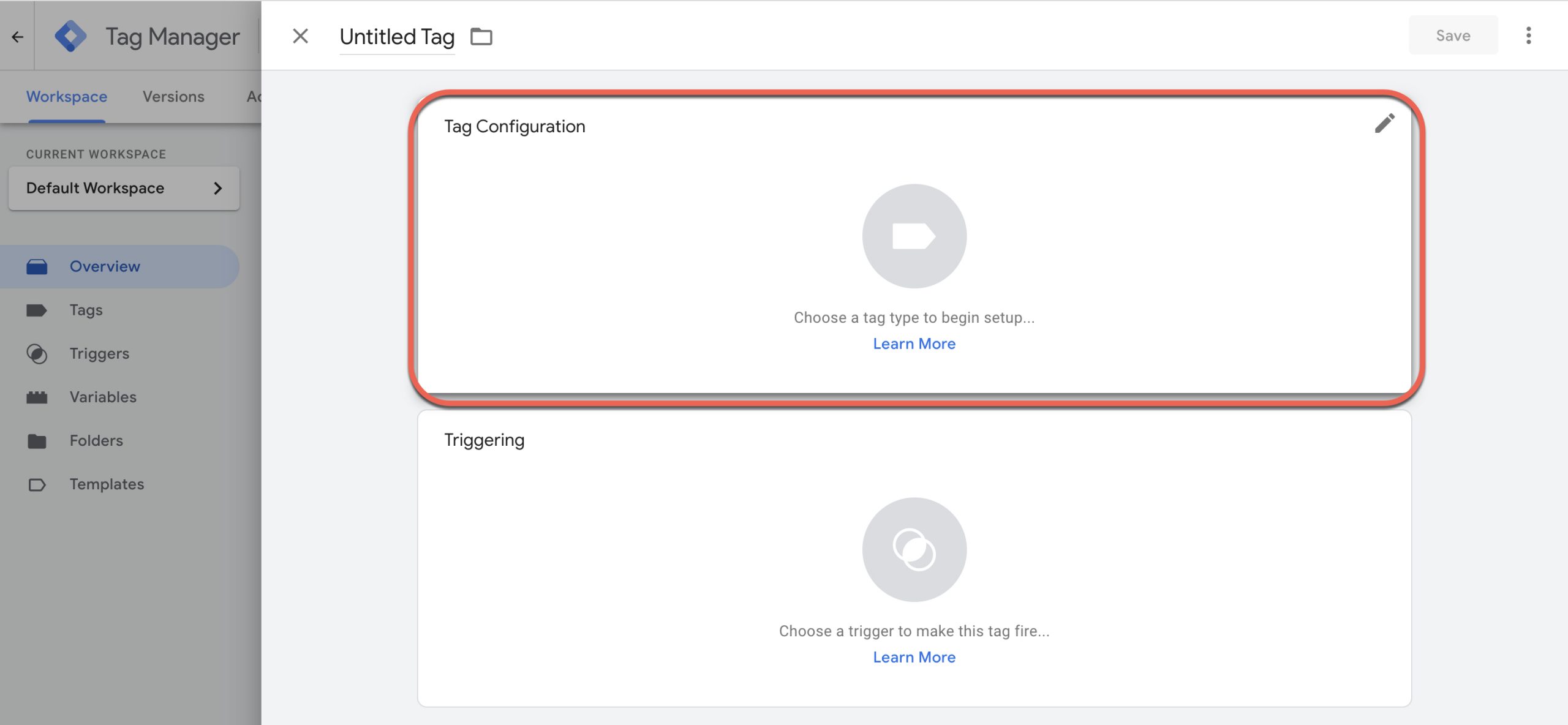 tag configuration