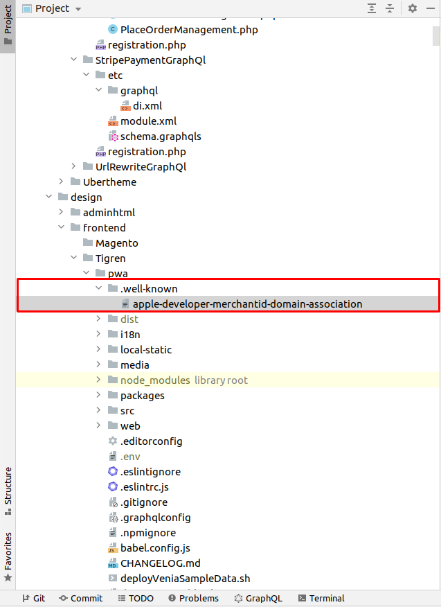 Create a new folder to store the verification file