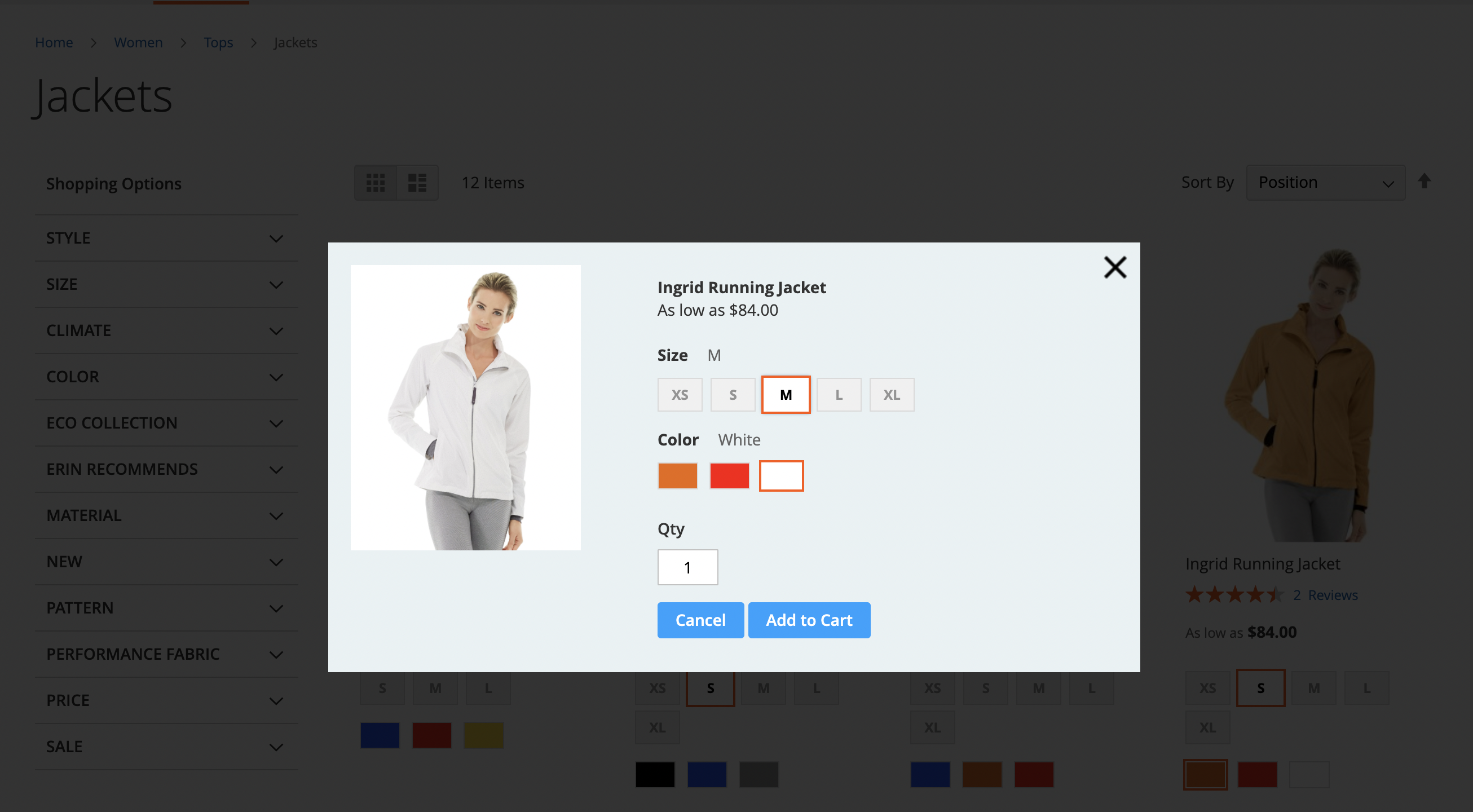 ajax cart for magento 2