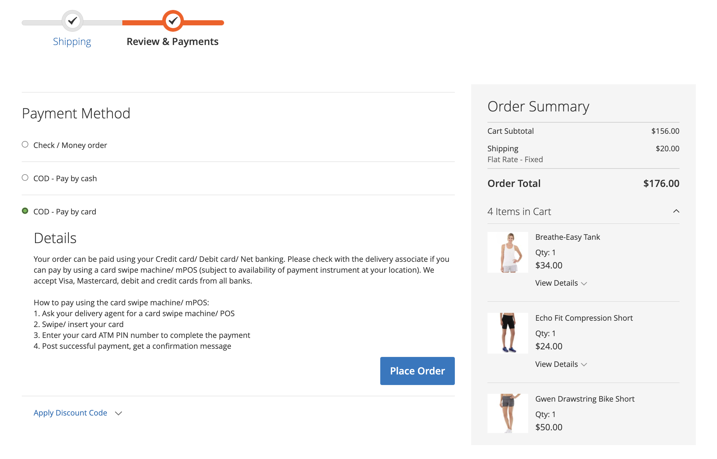 enable cash on delivery on magento